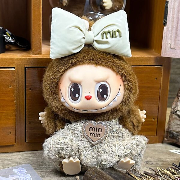 SKU 15 MIN brown Set Hair Accessories One piece Dress