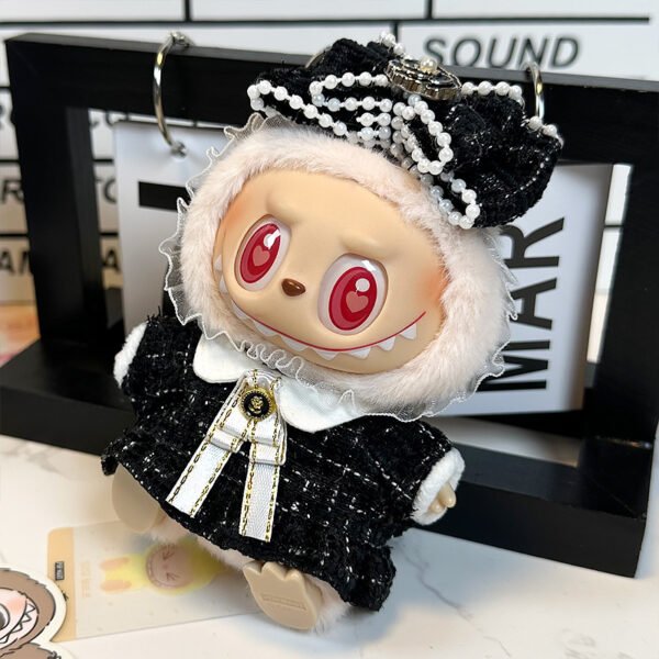 SKU 19 Black small frilly headpiece including dress and bow tie
