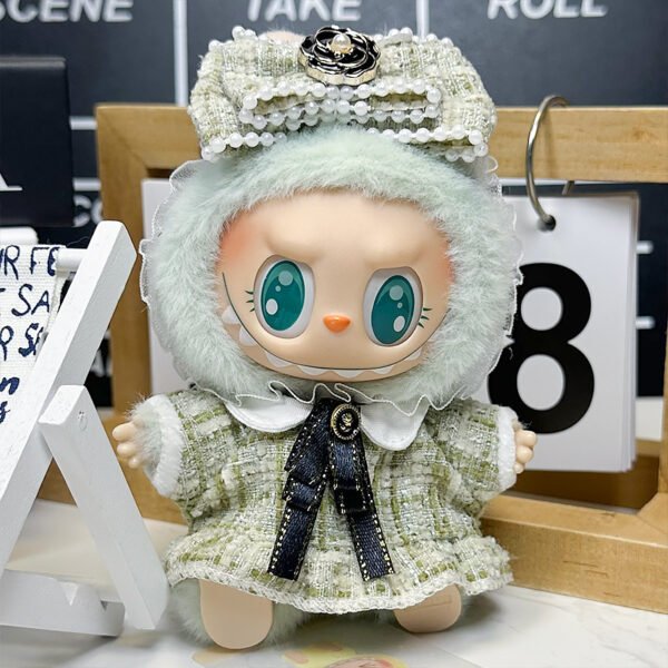 SKU 20 Green small frilly headpiece including dress and bow tie