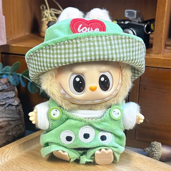 SKU 32 Three Eyed Monster with a heart shaped hat T shirt and suspenders pants