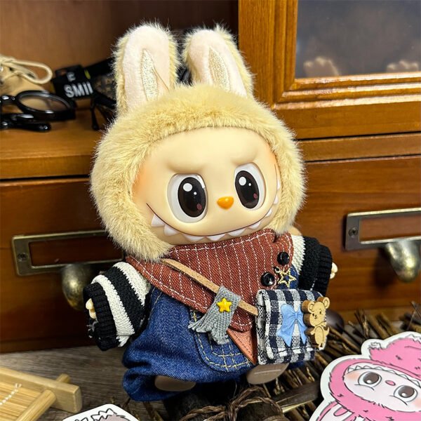 SKU 53 Blue Happy Mouse cardigan suspenders pants scarf backpack
