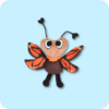 VIVID MONARCH FLUTTER PLUSH